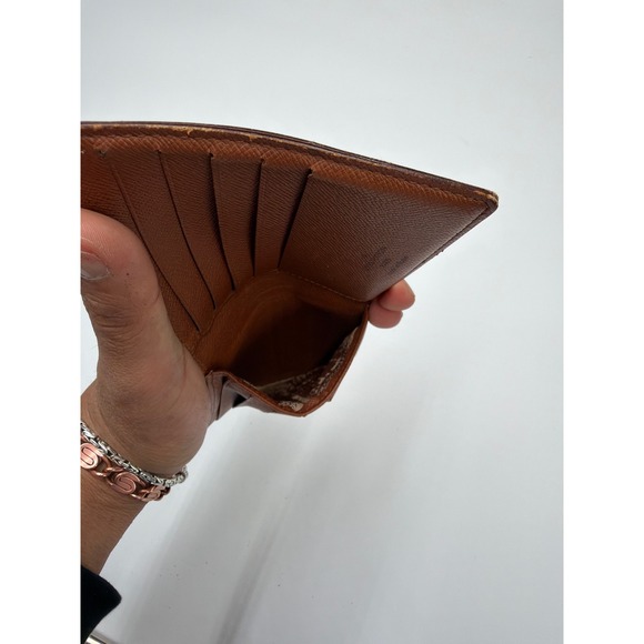 Louis Vuitton Monogram Bifold Wallet Men Brown Canvas Leather - Picture 8 of 11